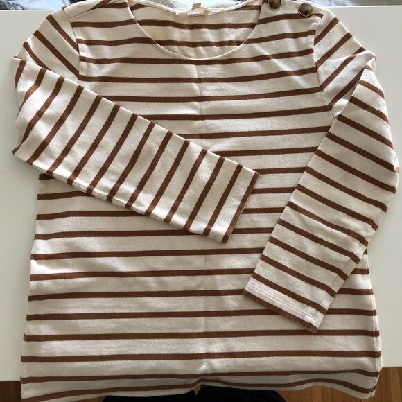 Sezane Colette Mariniere - Ecru/ Camel - Picture 1 of 7